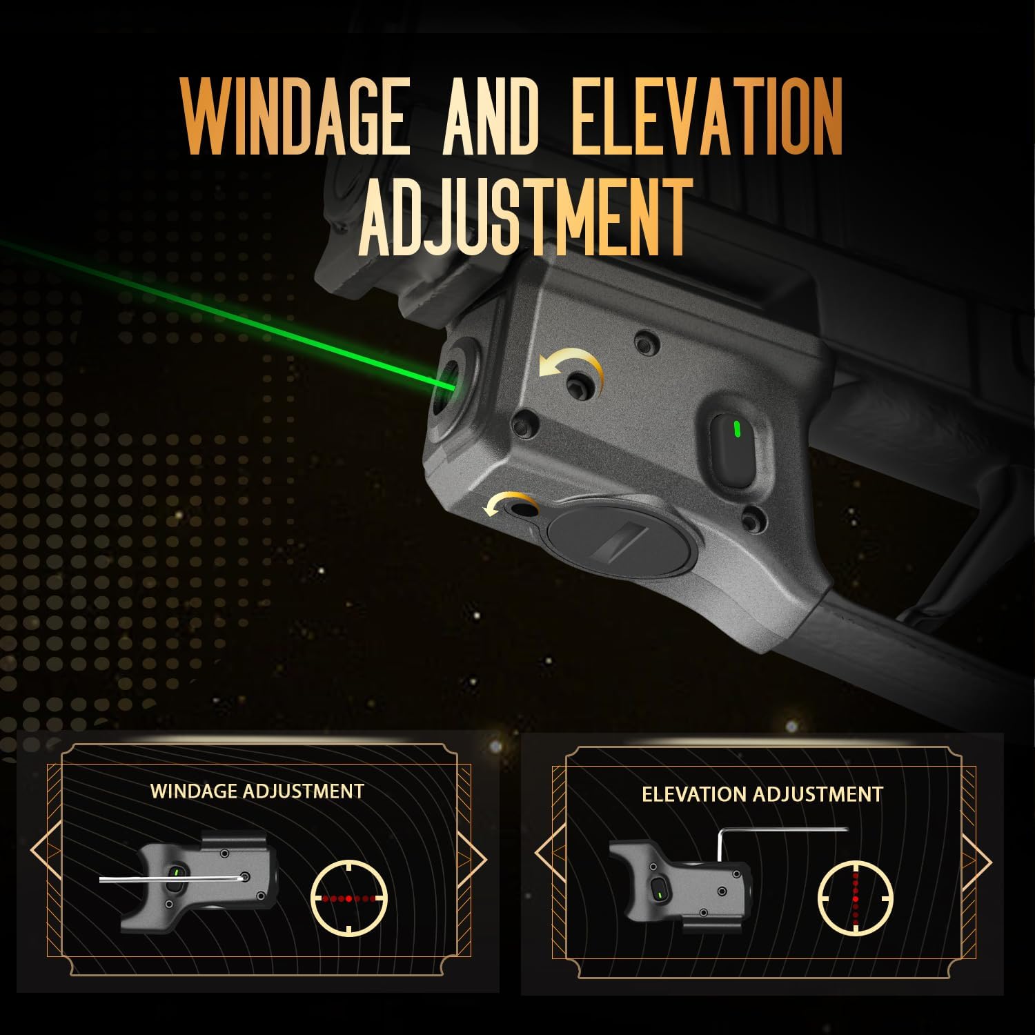 WARRIORLAND Green Laser Light and Holster Fit for Sig P365X-Macro - Compact Lightweight Trigger Laser with Battery Indicator, Includes Custom Right-Hand IWB Concealed Carry Kydex Holster, WLS-109G-HW1 - WARRIORLAND