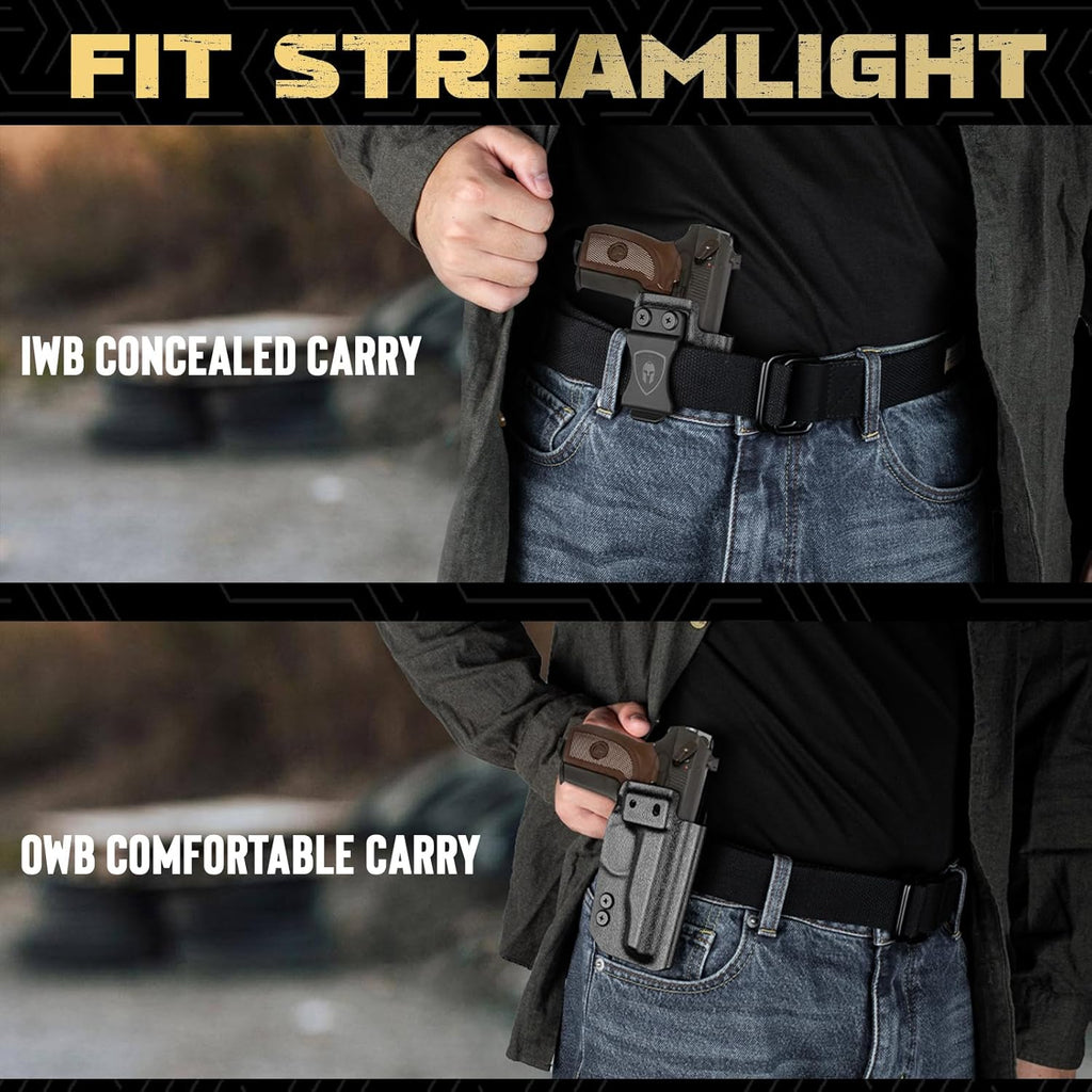 WARRIORLAND IWB Kydex Holster w/Claw & Optics Cut Compatible with Makarov MP Pistol, Inside Waistband Concealed Carry Holster, Adj. Retention & Cant, Right Hand - WARRIORLAND