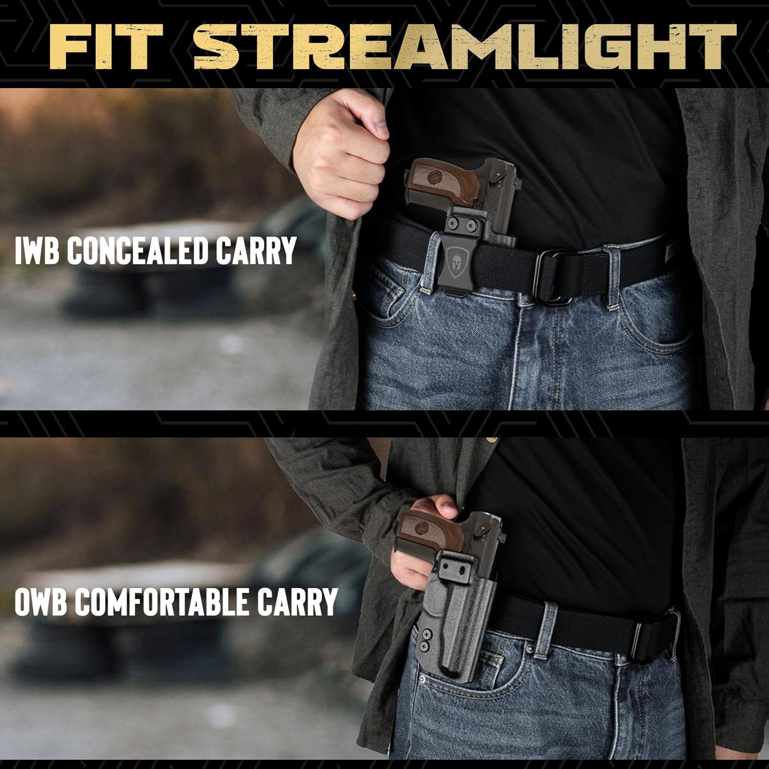 WARRIORLAND IWB Kydex Holster w/Claw & Optics Cut Compatible with Makarov MP Pistol, Inside Waistband Concealed Carry Holster, Adj. Retention & Cant, Right Hand - WARRIORLAND