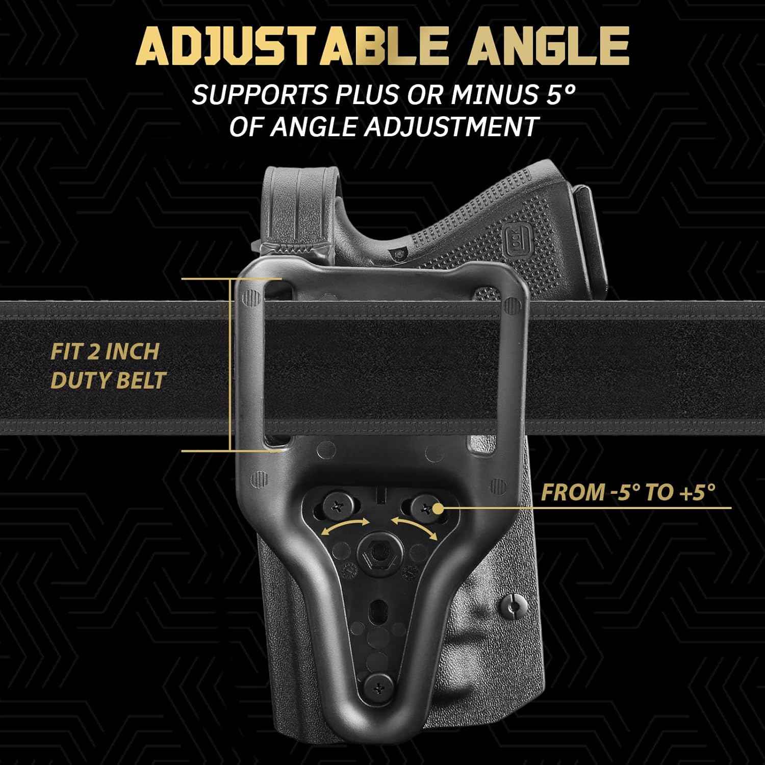 Glock 17/19/19X/45 Gen3-5 Holster OWB Kydex Light-Bearing - Fits TLR-7A / TLR-7 X / TLR-7 HL-X / TLR-8A / TLR-8 X & More, Optic Cut, Thumb Release, 2.0
