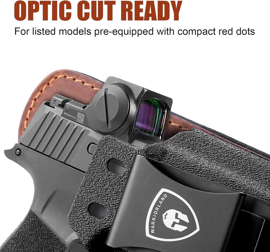 Sig P365 / P365X / P365 XL IWB Hybrid Holster - WARRIORLAND Optic-Ready Concealed Carry, Adj. Height/Cant/Retention, Ultimate Comfort, Right Hand - WARRIORLAND