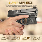 WARRIORLAND Pistol Light Laser Combo Fits S&W M&P Shield 9mm/.40, Compact 150-Lumen Trigger Mounted Tactical Weapon Light with Red Laser & White LED, Power Indicator & 3 Light Mode Options - WARRIORLAND