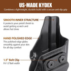 S&W Bodyguard 2.0 Right Hand IWB Kydex Holster - Integrated Crimson Trace Red Laser, Inside Waistband Concealed Carry, Adjustable Cant & Retention - WARRIORLAND