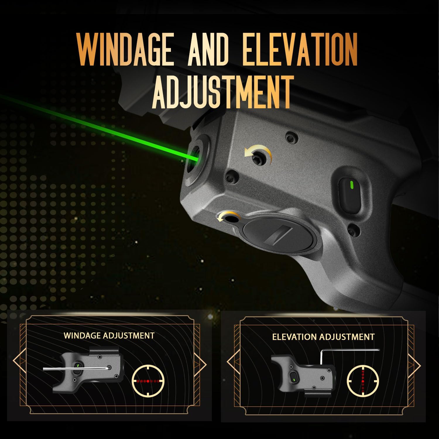 WARRIORLAND Green Laser Light and Holster Combo, Fit for P320 Compact & M18 & Full-Size & M17 - Compact Trigger Laser with Battery Indicator, Right-Hand IWB Concealed Carry Kydex Holster, WLS-112G-HW1 - WARRIORLAND