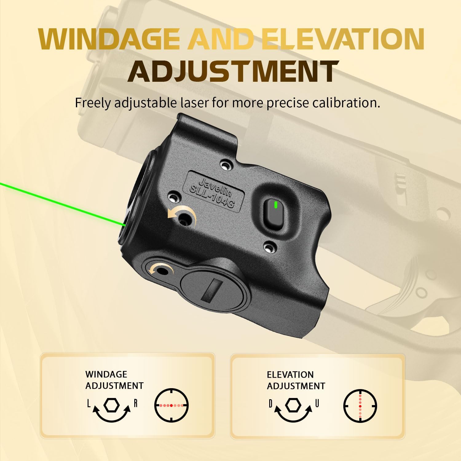 WARRIORLAND Pistol Light Laser & Holster Fit for Glock 17/19 Gen 3-5, Glock 22/23/31/32 Gen 3-4 & Glock 19X/44/45, Compact 150-Lumen Trigger Tactical Light with Green Laser White LED & IWB Holster - WARRIORLAND