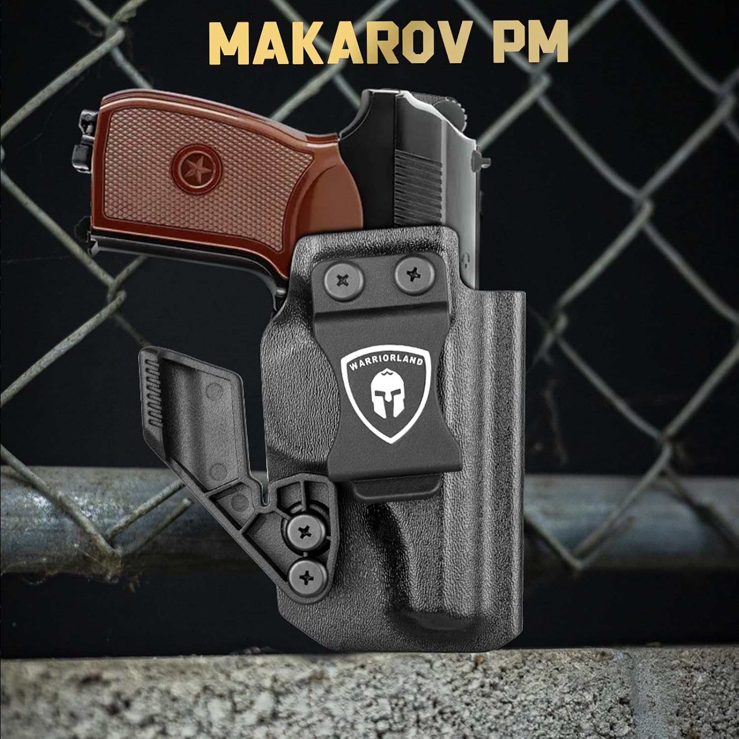 WARRIORLAND IWB Kydex Holster w/Claw & Optics Cut Compatible with Makarov MP Pistol, Inside Waistband Concealed Carry Holster, Adj. Retention & Cant, Right Hand - WARRIORLAND