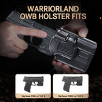 WARRIORLAND P365 TLR-6 OWB Holster Index Finger Release Fit Sig Sauer P365 Nitron Micro-Compact/P365 SAS with Streamlight TLR-6/TLR-6HL/TLR-6HL, 360 Degree Adj. Belt Clip Fit 1.5-2.25 Inch Belt, Right Hand - WARRIORLAND