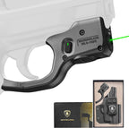 WARRIORLAND Green Laser Sight Fit S&W M&P Shield 9mm/.40 with Kydex Holster, First Green Beam Sight with Power Indicator, M&P Sheld .40 Laser with IWB Holster Right Hand, WLS-102G w/MP Shield Holster - WARRIORLAND