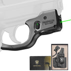WARRIORLAND Green Laser Sight Fit S&W M&P Shield 9mm/.40 with Kydex Holster, First Green Beam Sight with Power Indicator, M&P Sheld .40 Laser with IWB Holster Right Hand, WLS-102G w/MP Shield Holster - WARRIORLAND