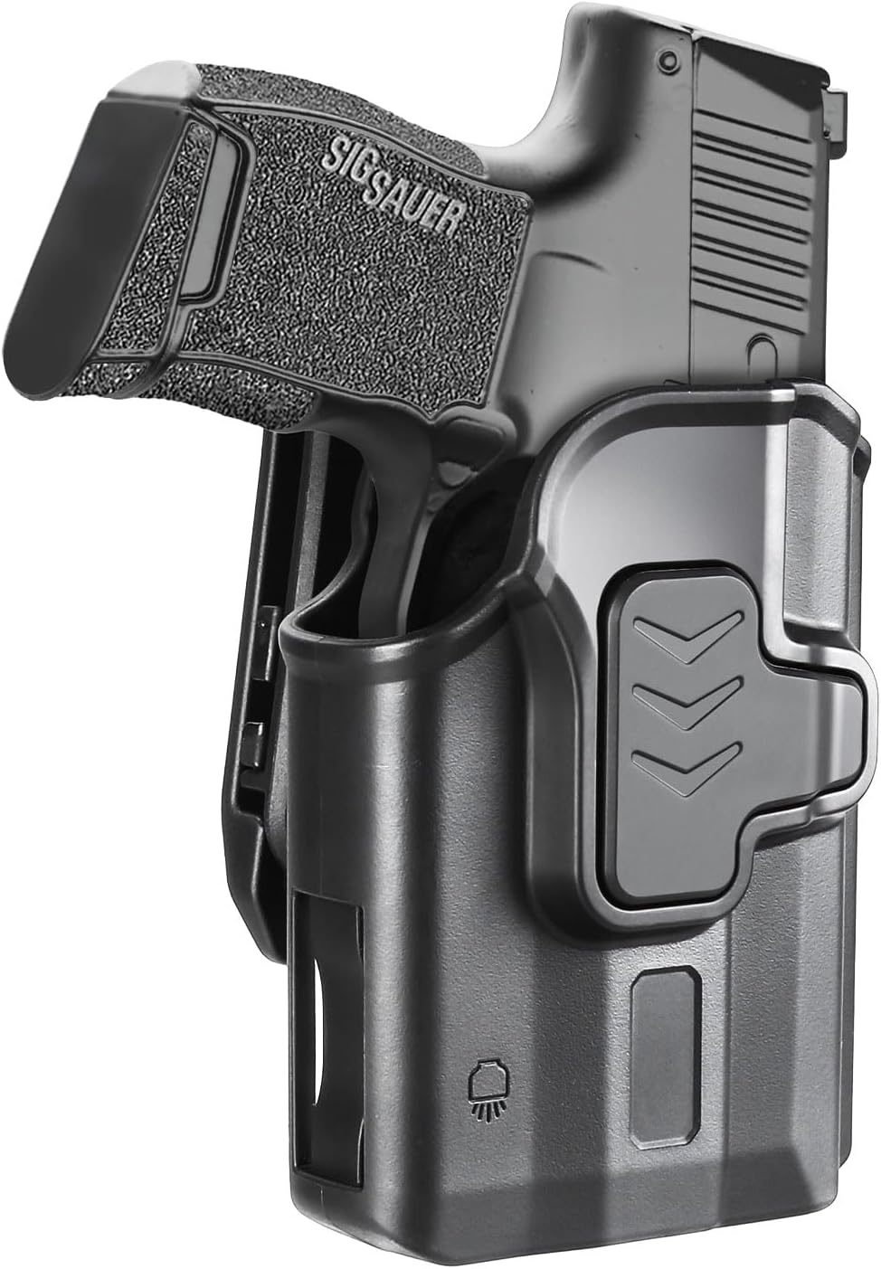 WARRIORLAND P365 TLR-6 OWB Holster Index Finger Release Fit Sig Sauer P365 Nitron Micro-Compact/P365 SAS with Streamlight TLR-6/TLR-6HL/TLR-6HL, 360 Degree Adj. Belt Clip Fit 1.5-2.25 Inch Belt, Right Hand - WARRIORLAND