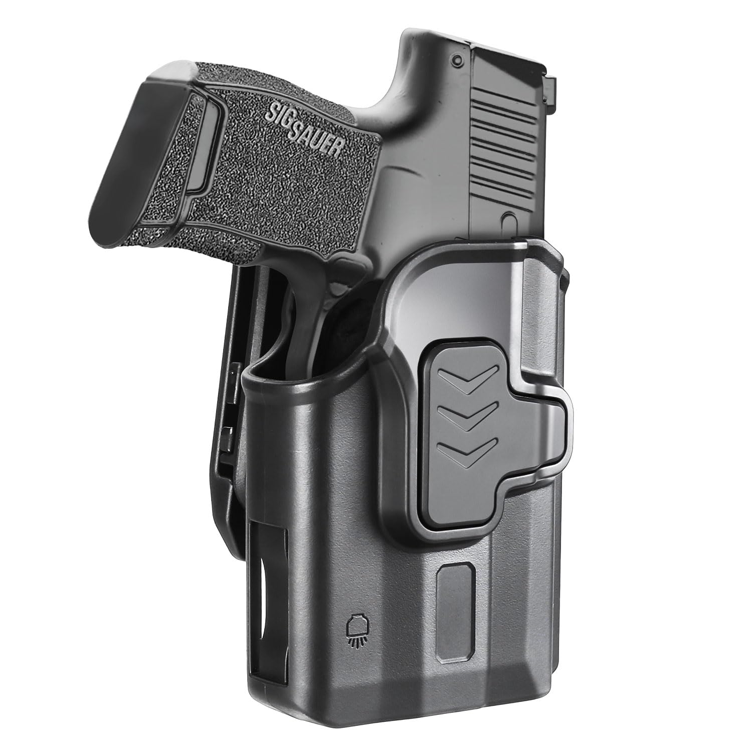 WARRIORLAND P365 TLR-6 OWB Holster Index Finger Release Fit Sig Sauer P365 Nitron Micro-Compact/P365 SAS with Streamlight TLR-6/TLR-6HL/TLR-6HL, 360 Degree Adj. Belt Clip Fit 1.5-2.25 Inch Belt, Right Hand - WARRIORLAND