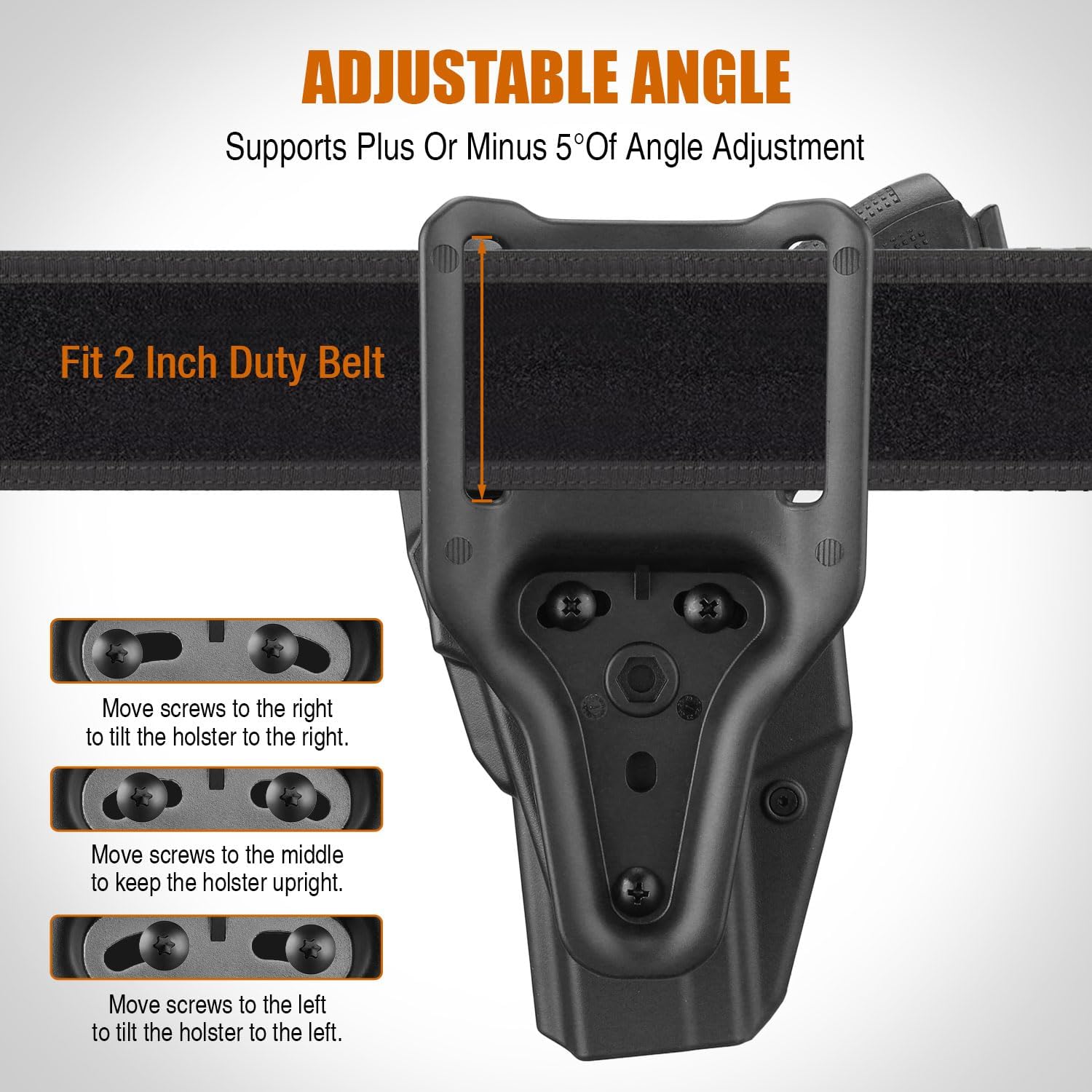 WARRIORLAND Level 2 Duty Holster for Glock 17/19 /22/23 Gen 3-5 & G31/32 Gen3-4 & 19X/44/45/47/49 & MOS Version, Optic Cut with RDS Cover, Thumb Release, Fits 2.0