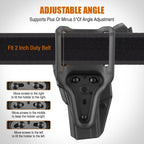 WARRIORLAND Level 2 Duty Holster for Glock 17/19 /22/23 Gen 3-5 & G31/32 Gen3-4 & 19X/44/45/47/49 & MOS Version, Optic Cut with RDS Cover, Thumb Release, Fits 2.0" Belt, Open-Muzzle Gun Holster - WARRIORLAND