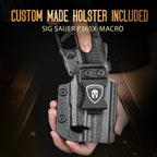 WARRIORLAND Green Laser Light and Holster Fit for Sig P365X-Macro - Compact Lightweight Trigger Laser with Battery Indicator, Includes Custom Right-Hand IWB Concealed Carry Kydex Holster, WLS-109G-HW1 - WARRIORLAND