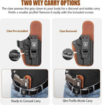 5" 1911 IWB Hybrid Holster (Colt/Kimber/Tisas/S&W/Ruger/Sig/RIA) - WARRIORLAND Optic-Cut Right-Hand Concealed Carry, Adj. Height/Cant/Retention, Ultimate Comfort