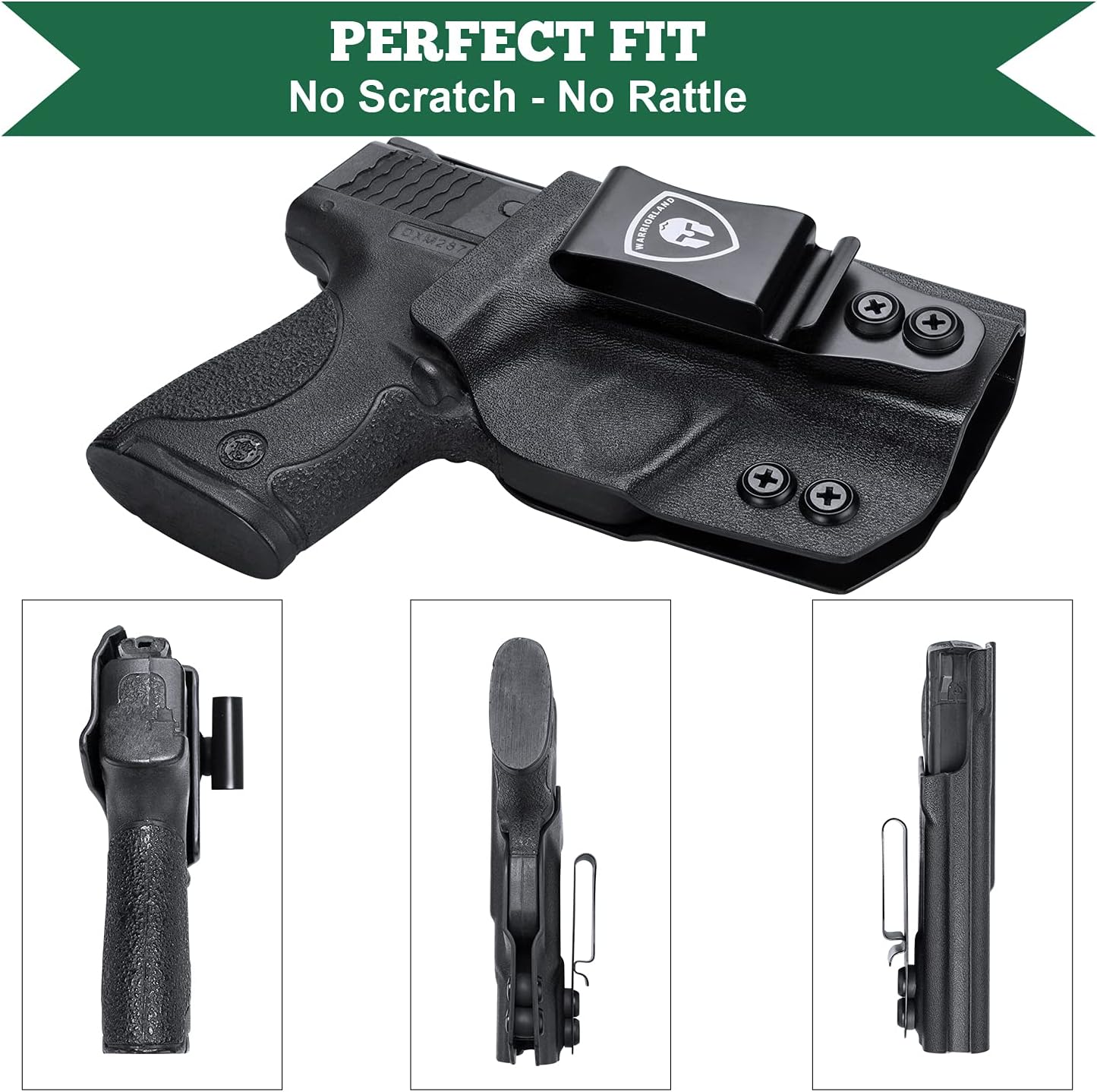 M&P Shield 9mm/Plus Holster, IWB Kydex Holster Fit: S&W M&P Shield Plus 3.1