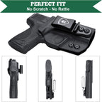 M&P Shield 9mm/Plus Holster, IWB Kydex Holster Fit: S&W M&P Shield Plus 3.1" - M&P Shield 9mm/.40 M2.0 - M&P Shield 9mm/.40 M1.0 Pistol, Inside Waistband Concealed Carry, Adj. Cant&Retention, Right - WARRIORLAND