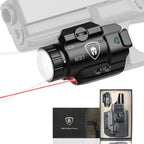 WARRIORLAND MB1 500 Lumens Portable Universal Rail Mounted Weapon Light-Red Laser & White LED Combo with Springfield Hellcat Pro Kydex Holster-Three Operation Modes & Power Indicator MB1w/Hellcat Pro - WARRIORLAND