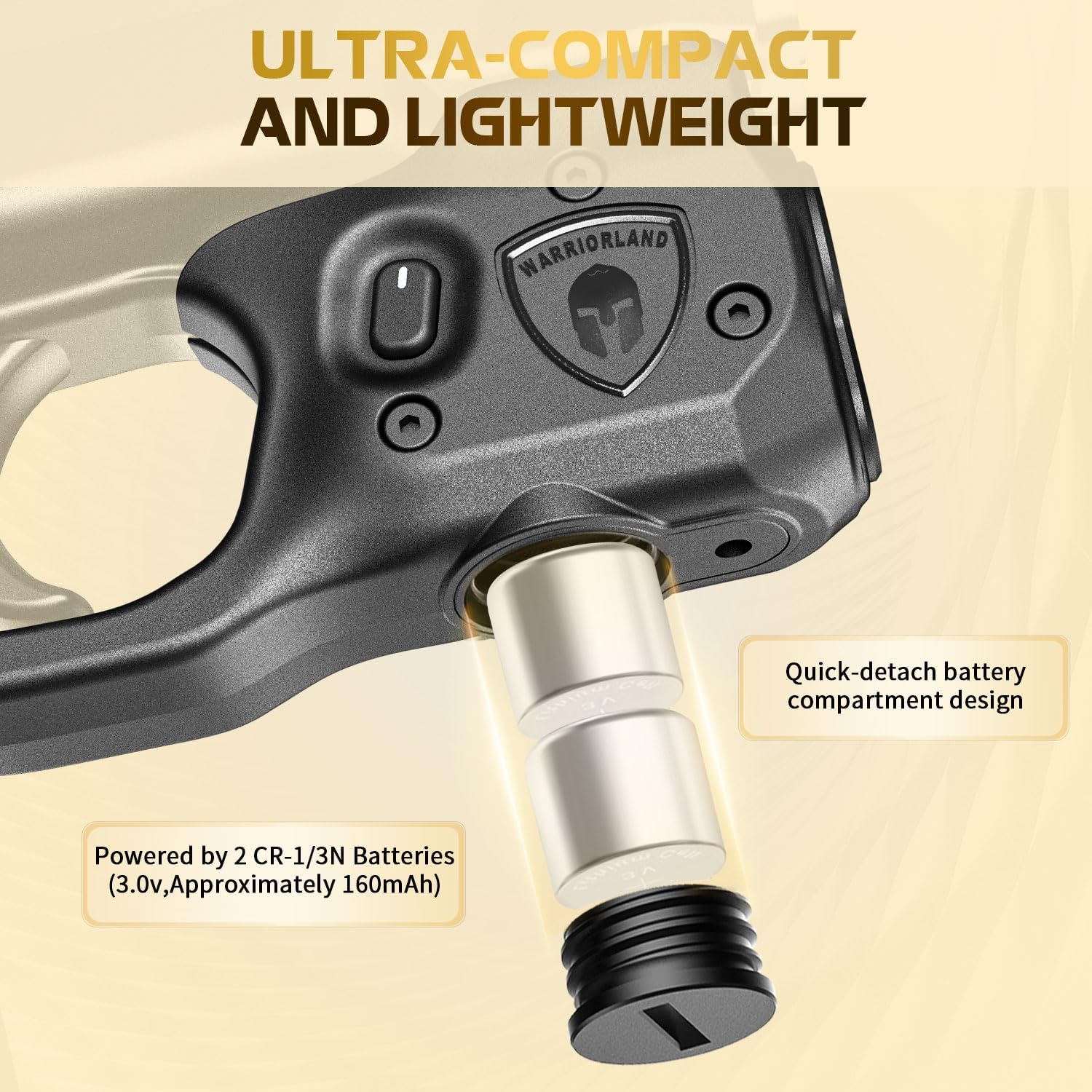 WARRIORLAND Pistol Light Laser Combo Fits S&W M&P Shield 9mm/.40, Compact 150-Lumen Trigger Mounted Tactical Weapon Light with Red Laser & White LED, Power Indicator & 3 Light Mode Options - WARRIORLAND