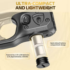 WARRIORLAND Pistol Light Laser Combo Fits S&W M&P Shield 9mm/.40, Compact 150-Lumen Trigger Mounted Tactical Weapon Light with Red Laser & White LED, Power Indicator & 3 Light Mode Options - WARRIORLAND