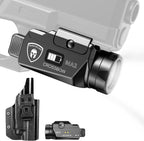 WARRIORLAND MA2 Pistol Light with Holster Fit for Glock 20/21/22/23 Gen 3-5 & Glock 34 Gen 4, 800-lumen LED Weapon Pistol Flashlight & Right-Hand IWB Holster, Rechargeable | Screen Power Indicator - WARRIORLAND