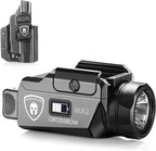WARRIORLAND MA2 Pistol Light with Holster Fit for Smith & Wesson M&P Shield 9mm EZ Barrel, 800-lumen LED Weapon Light Pistol Flashlight & Right-Hand IWB Holster, Rechargeable | Screen Power Indicator - WARRIORLAND