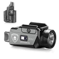 WARRIORLAND Crossbow MA2 Universal Rail Mounted 800 Lumens Tactical Light with Taurus G2C/G3C IWB Kydex Holster Combo, Magnetic USB Charging Pistol Light with Screen Displays Battery Status - WARRIORLAND