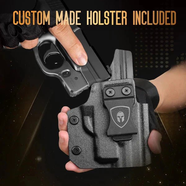 IWB Kydex Holster (Only) Fit S&W M&P Shield 9mm/.40 && WLS-102 Laser, Right Hand - WARRIORLAND