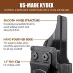 WARRIORLAND Optics Cut Kydex Appendix IWB Holster for Glock 43X MOS/43X/G43, Adjustable Cant & Retention, Right Hand Concealed Carry - WARRIORLAND