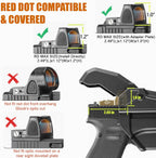 WARRIORLAND Level 2 Drop Leg Holster for 17/19/ 22/23/34 Gen 3-5 & G31/32 Gen 3-4 & 19X/44/45/47/49 & MOS Version, Optic Cut with RDS Cover, Tactical Thigh Holster with Adj. Heigh, Open Muzzle Design - WARRIORLAND