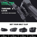 OWB Kydex Level II Retention Thumb Release Glock Holster 17 19  22 23 31 32 Gen 4 5 19X 44 45
