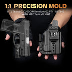WARRIORLAND 500 Lumen White LED Tactical Light with Taurus G2C/G3C/PT111 G2/PT140 Polymer Claw Holster Combo-Compact Rail Mounted Weapon Light,with Battery Included (MB2/G2C) - WARRIORLAND