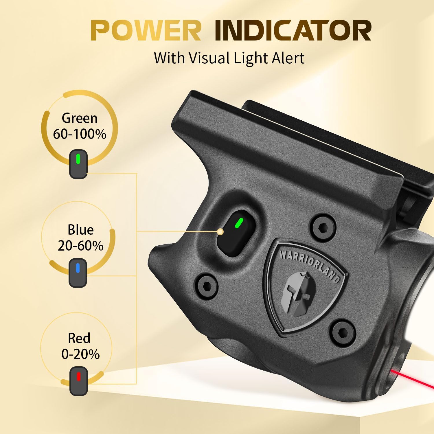 WARRIORLAND Pistol Light Laser Combo Fits Sig Sauer P365/ P365X/ P365XL, Compact 150-Lumen Trigger Mounted Tactical Weapon Light with Red Laser & White LED Flashlight, Power Indicator, SLL-103 - WARRIORLAND