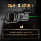 WARRIORLAND Green Laser Sight Fit Smith&Wesson M&P 9mm Shield EZ & M&P 380 Shield EZ, First Green Beam Sight with Power Indicator, S&W M&P Shield 9mm EZ Laser with Ambidextrous On/Off Switch, WLS-159G - WARRIORLAND
