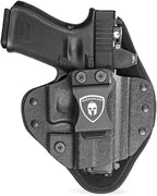 WARRIORLAND Universal Hybrid IWB Gun Holster for Glock 17 19 43X MOS, Sig P320, Taurus G2C, M&P M2.0, Springfield, CZ, Ruger & More – Kydex + Nylon Concealed Carry, Optic Cut, Adj. Cant & Retention - WARRIORLAND