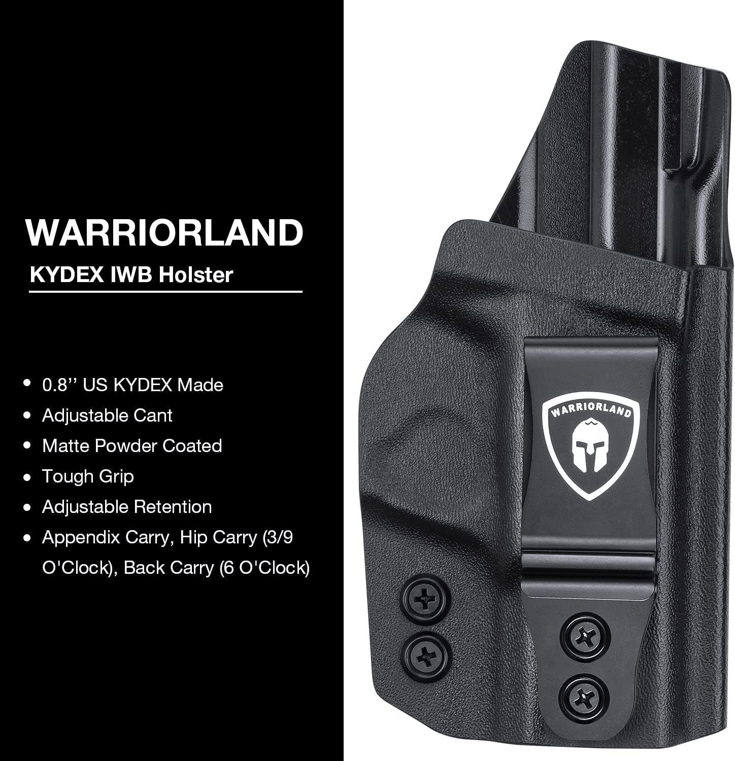 M&P Shield 9mm/Plus Holster, IWB Kydex Holster Fit: S&W M&P Shield Plus 3.1