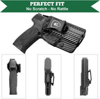 M&P 9mm/.40 Holster, IWB Kydex Holster Fit: S&W M&P 9/.40 Compact/Full Size, M&P 9/.40 M2.0 Full Size Pistol, Not Fit Shield, Inside Waistband Concealed Carry Holster, Adj. Cant & Posi-Click Retention - WARRIORLAND