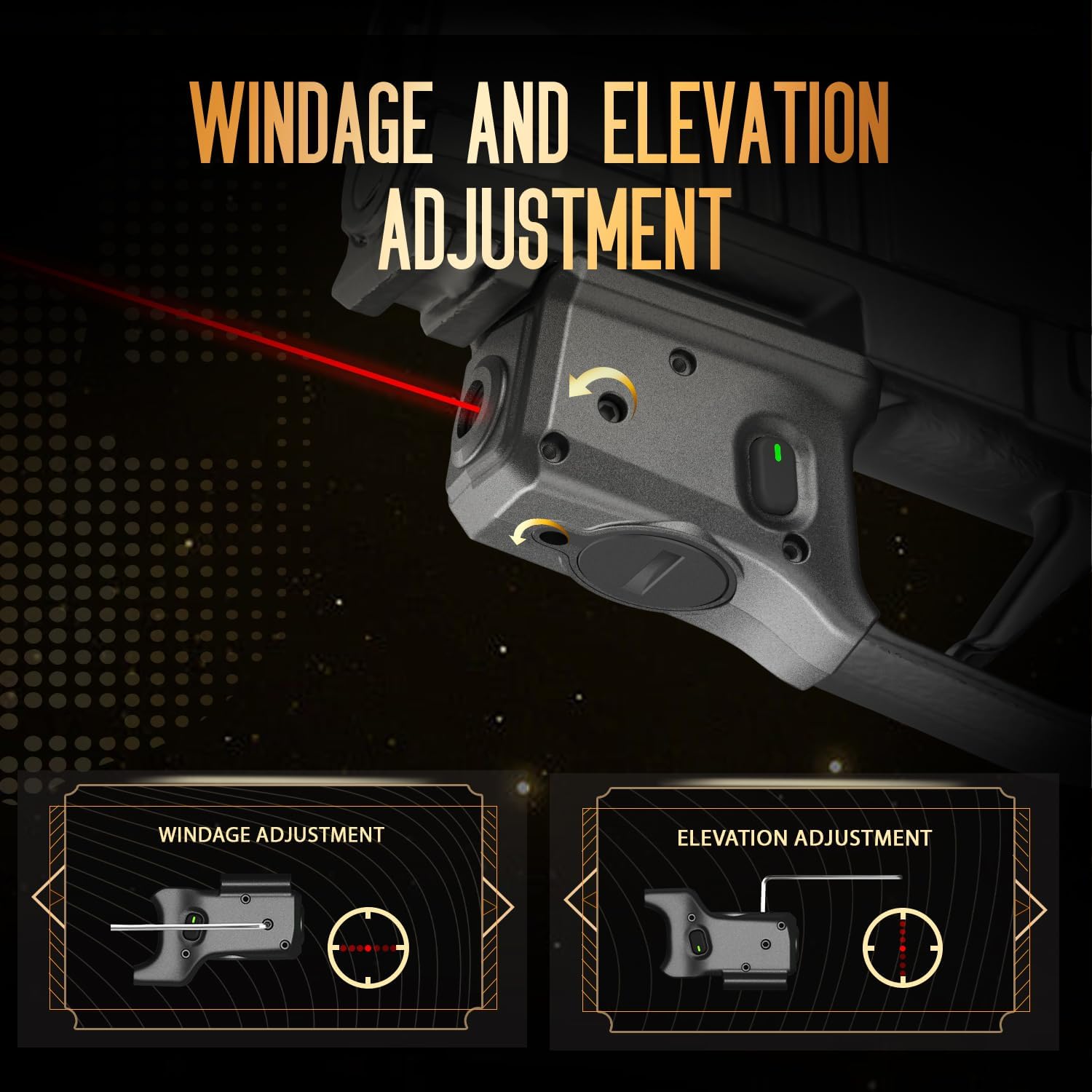 WARRIORLAND Red Laser Sight Tailored Fit P365X Macro Beam Sight, Trigger Guard Laser with Ambidextrous On/Off Switch & Power Indicator, WLS-109 - WARRIORLAND