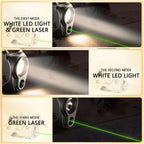 WARRIORLAND Pistol Light Laser & Holster Fit for Sig P365-XMACRO, Compact 150-Lumen Trigger Mounted Tactical Weapon Light with GreenLaser White LED Flashlight & IWB Holster, Power Indicator - WARRIORLAND