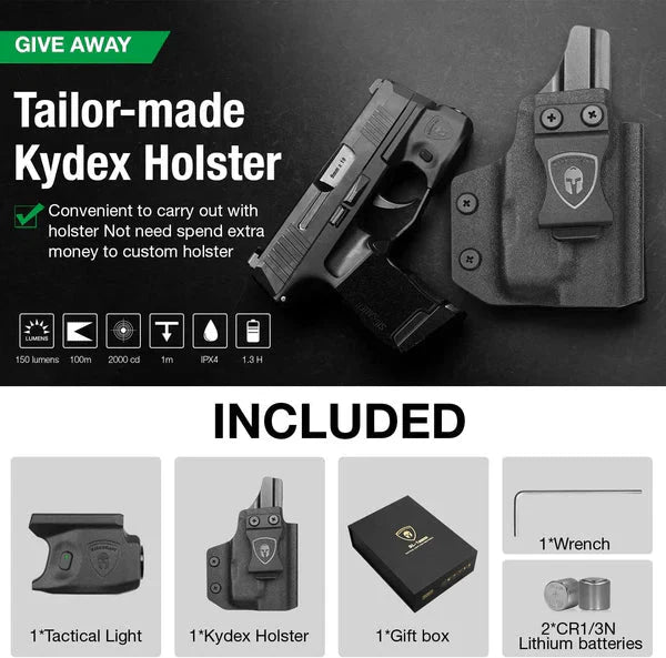Kydex IWB Holster (Only) Fit for Sig Sauer P365 / P365X XL and SL-1 Tactical Light - WARRIORLAND