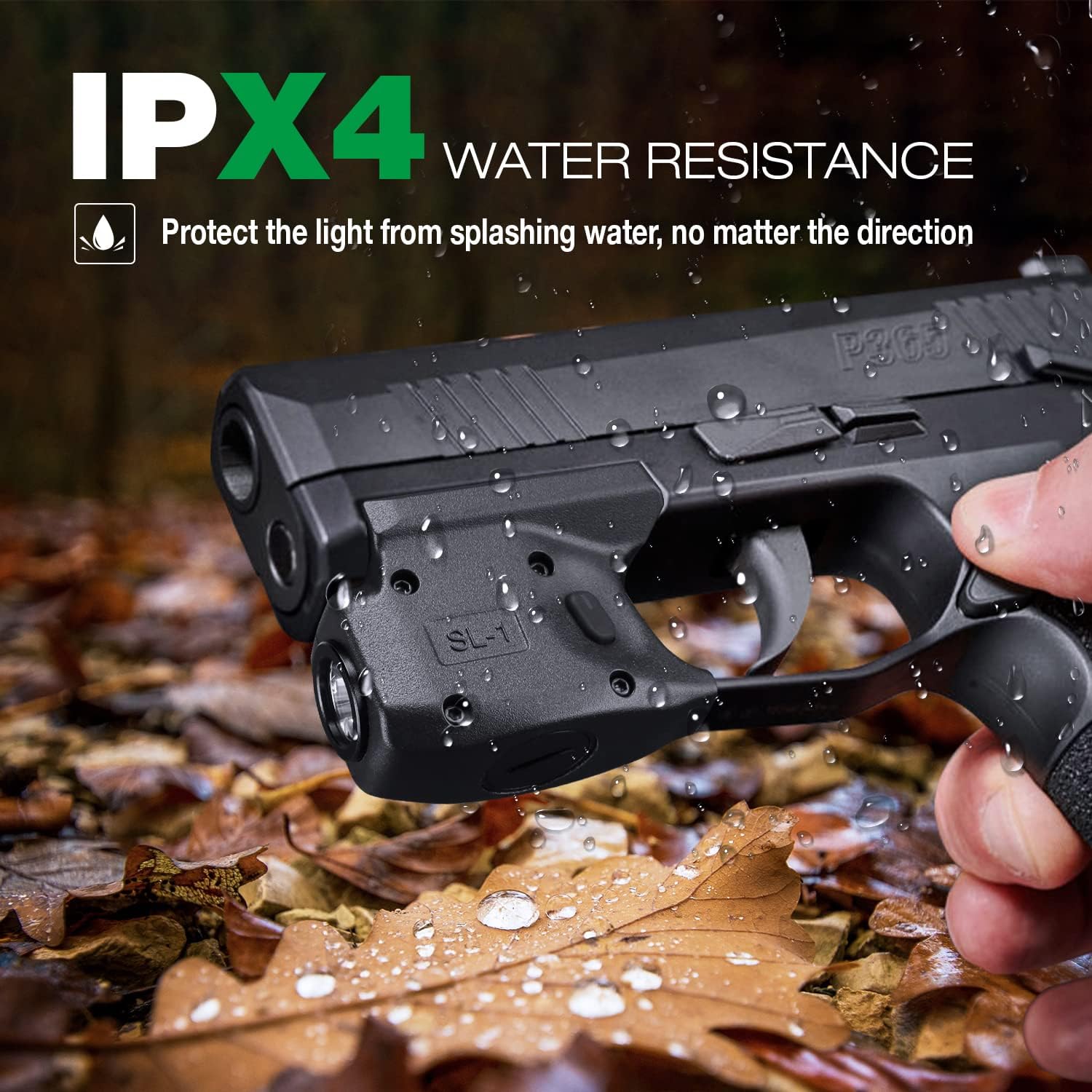 WARRIORLAND Mini Gun Light Compatible with Sig Sauer P365 / P365X / P365 XL Pistol, 150 Lumens Sig P365 Handgun Light, Rail Mount LED Tactical Flashlight P365 SL-1 - WARRIORLAND