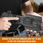 WARRIORLAND IWB Kydex Holster for Sig P365-XMACRO with TLR-7 X Sub or TLR-7 HL-X Sub, Light-Bearing Design, Optics Cut, Adjustable Cant & Posi-Click Retention, Right Hand Draw - WARRIORLAND
