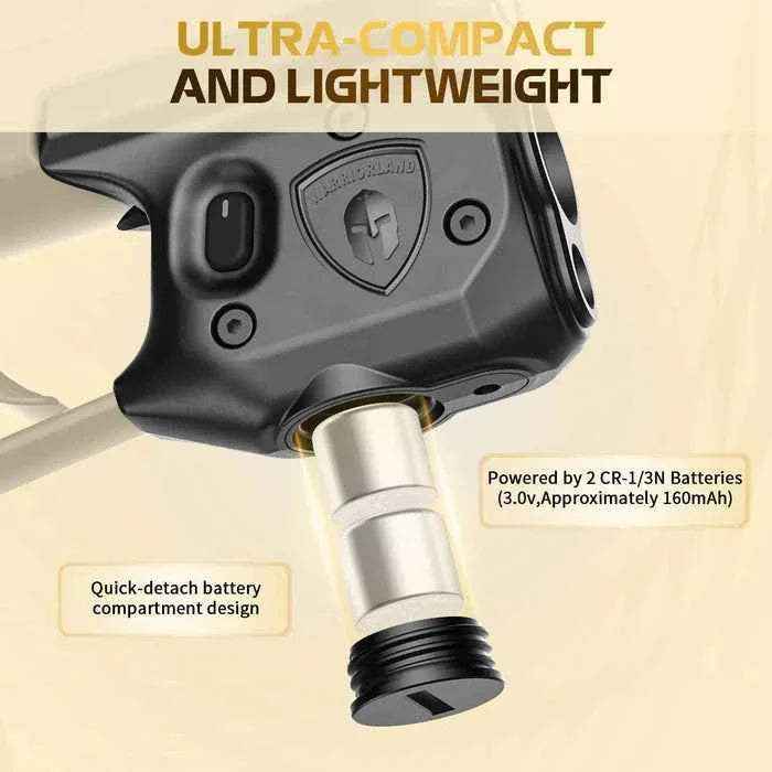 WARRIORLAND Firearm Light Laser , Compatible with Springfield Hellcat, Not Fits Hellcat Pro, Compact Trigger Mounted Tactical 150-Lumen LED & Red Laser Light, Power Indicator, SLL-118