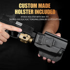 WARRIORLAND 800-Lumen FDE MA1 Pistol Laser LED Light & Holster Combo, Fit for Taurus G3C/G2C/G3C Toro / /Millennium G2 PT111/PT140, Magnetic USB Rechargeable | Screen Power Status - WARRIORLAND
