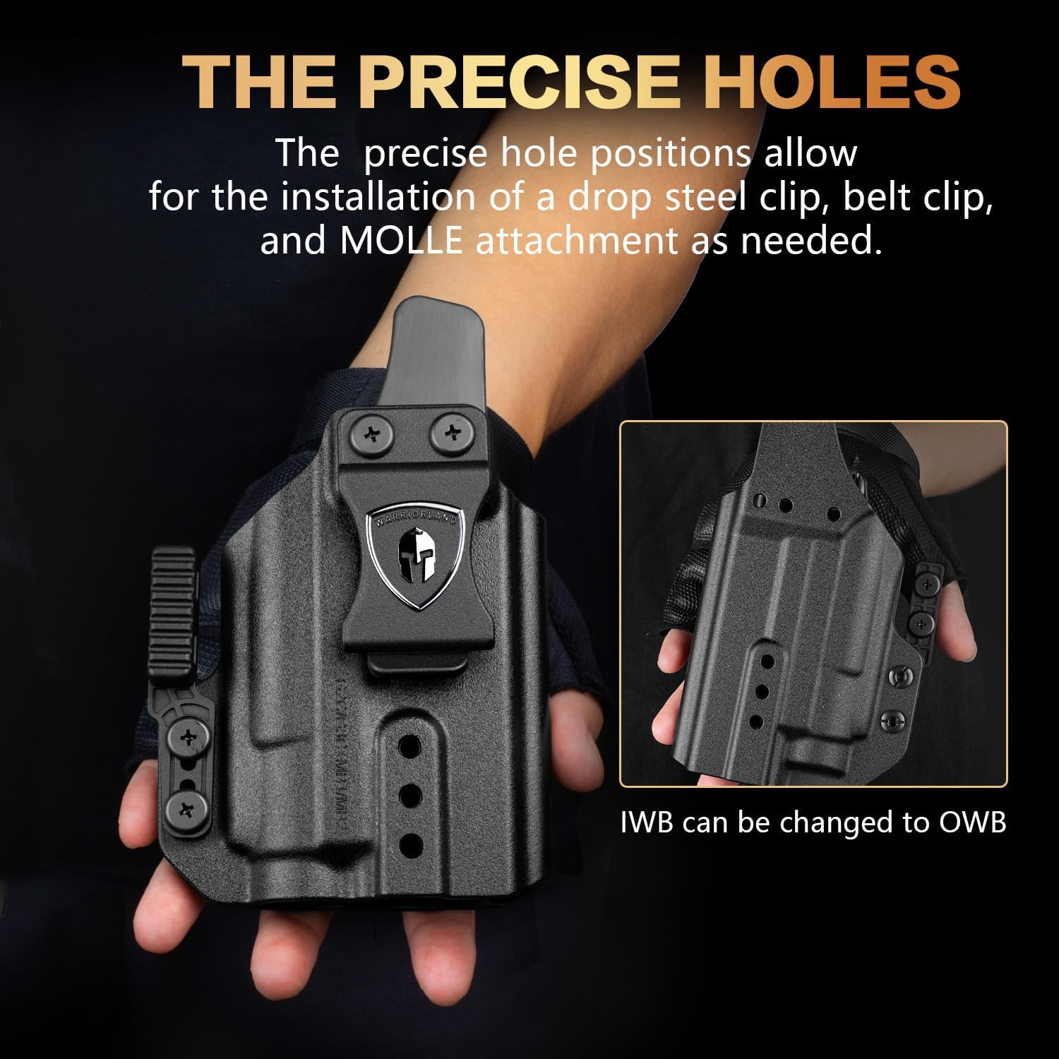 WARRIORLAND MB1 500 Lumens Portable Universal Rail Mounted Weapon Light - Red Laser & White LED Combo with Taurus G2C/G3C Claw Holster - Three Operation Modes & Power Indicator MB1w/G2C - WARRIORLAND