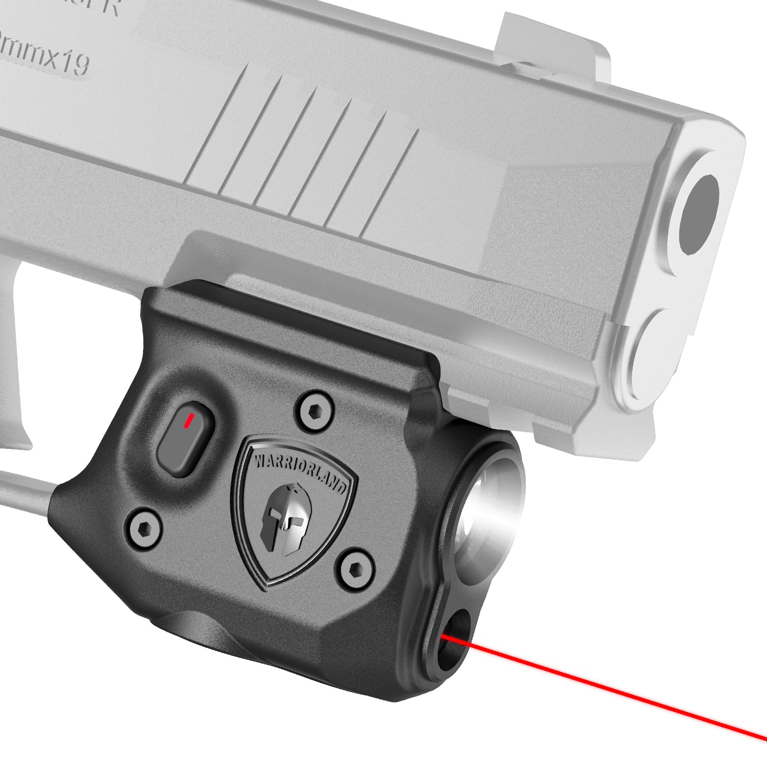 WARRIORLAND Pistol Light Laser Combo Fits Sig Sauer P365 Xmacro, Compact 150-Lumen Trigger & Rail Mounted Tactical Weapon Light, Red Laser & White LED Flashlight, Power Indicator, SLL-109 - WARRIORLAND