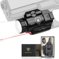 WARRIORLAND MB1 500 Lumens Portable Universal Rail Mounted Weapon Light - Red Laser & White LED Combo with Glock 17/19 Claw Holster - Three Operation Modes & Power Indicator MB1w/Glock G17/G19 - WARRIORLAND