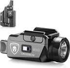 WARRIORLAND Crossbow MA2 Universal Rail Mounted 800 Lumens Pistol Light with P320 Compact M18 IWB Kydex Holster Combo, Magnetic USB Charging Tactical Light with Screen Displays Battery Status - WARRIORLAND