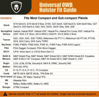 Universal OWB Paddle Holster Optic Cut - Fits 40+ Compact Pistols: Glock 19/26/43X, M&P Shield Plus, Hellcat/Pro, FN Reflex, Taurus G3C & More - Right Hand - WARRIORLAND