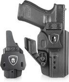 WARRIORLAND IWB & OWB Convertible Holster Optic Cut: Compatible with Glock 17/19/26/34 Gen3-5  G17/G19 Gen4 MOS  G17/G19/G26/G34 Gen5 MOS  19X  G23 Gen3-4  G32 Gen3-4  G44  G45  G45 MOS  Holster, with Claw,Adj Ride Height, Right Hand - WARRIORLAND